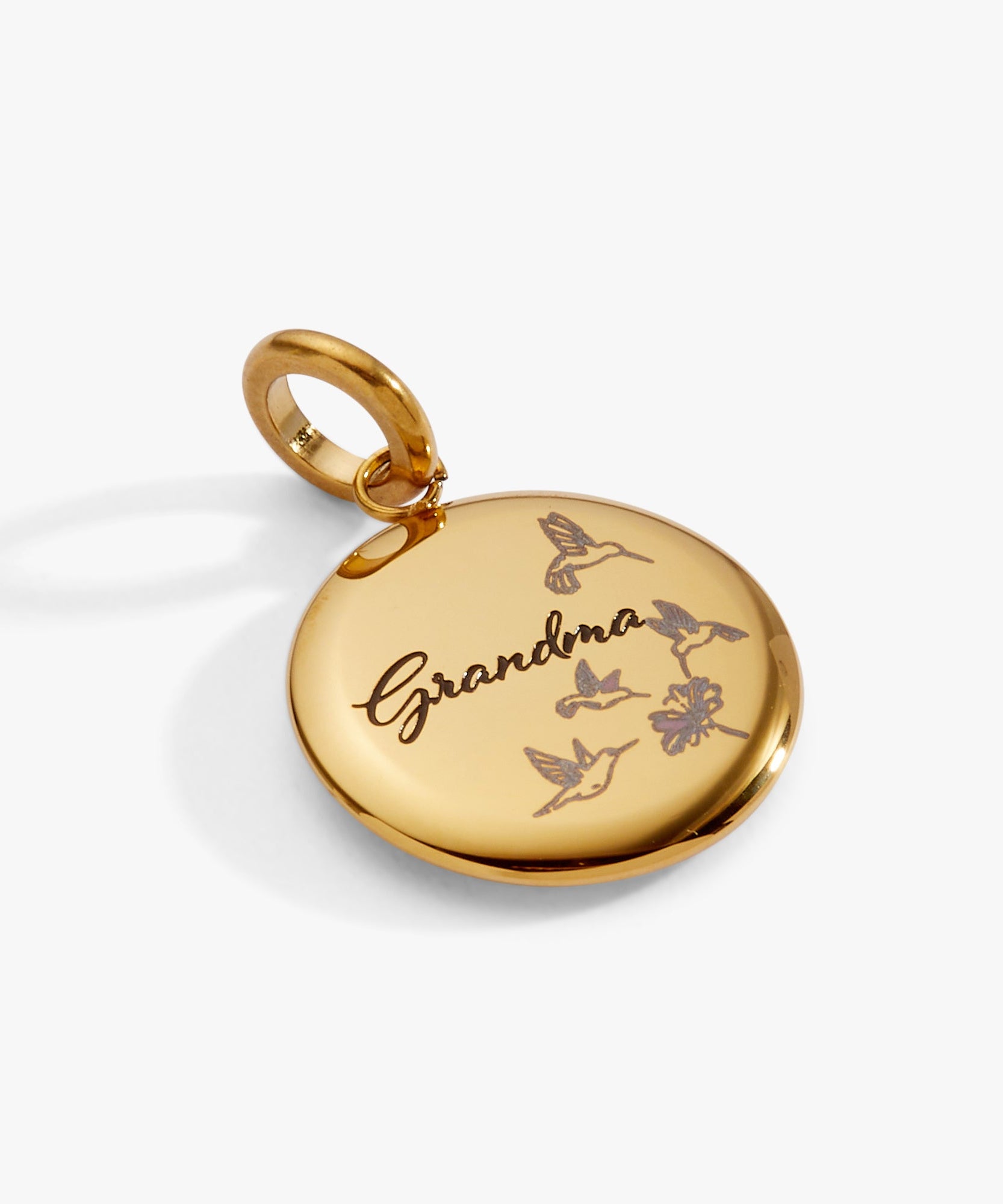 Grandma Hummingbird Disc Charm
