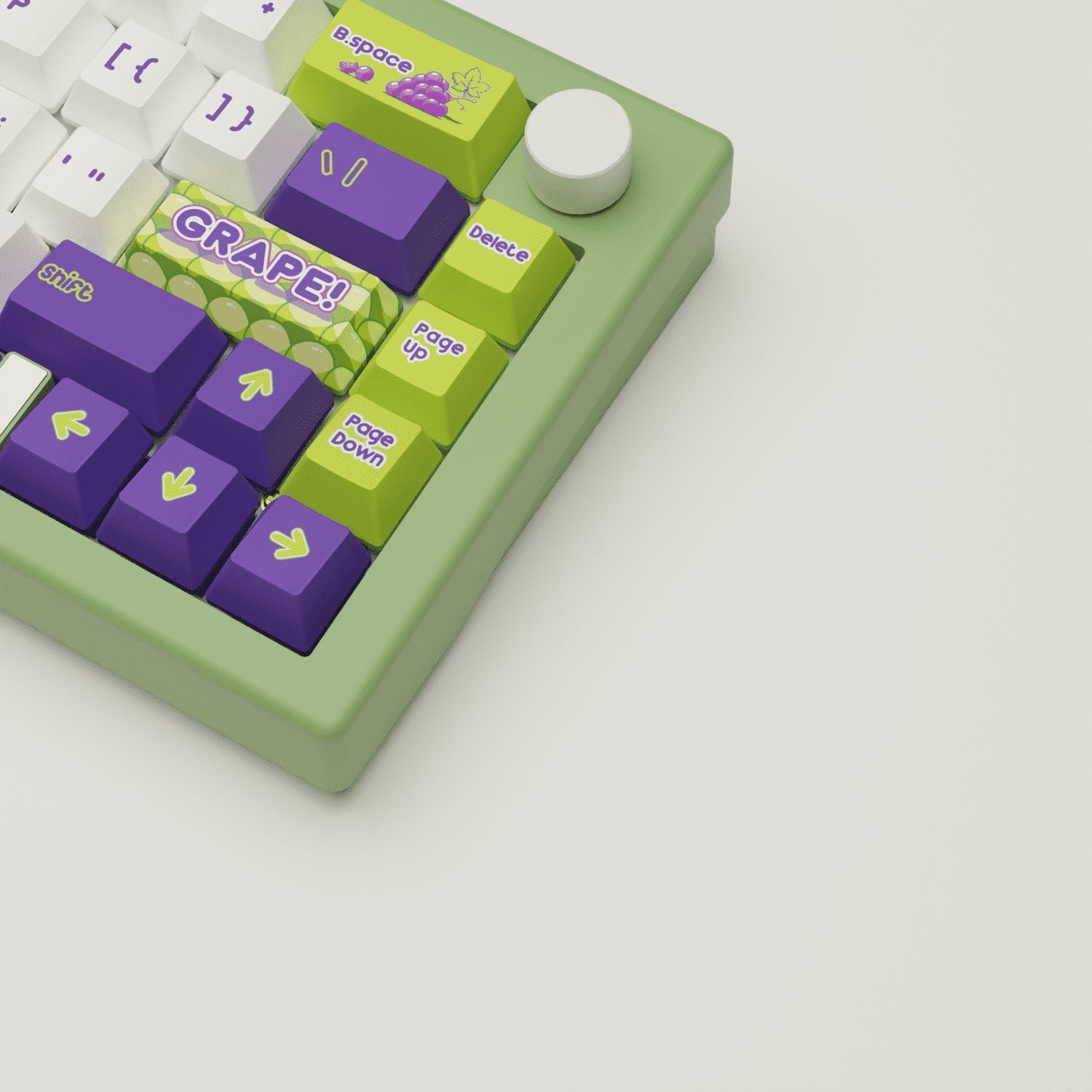 Grape Design Keycaps & Mechanical Keyboard