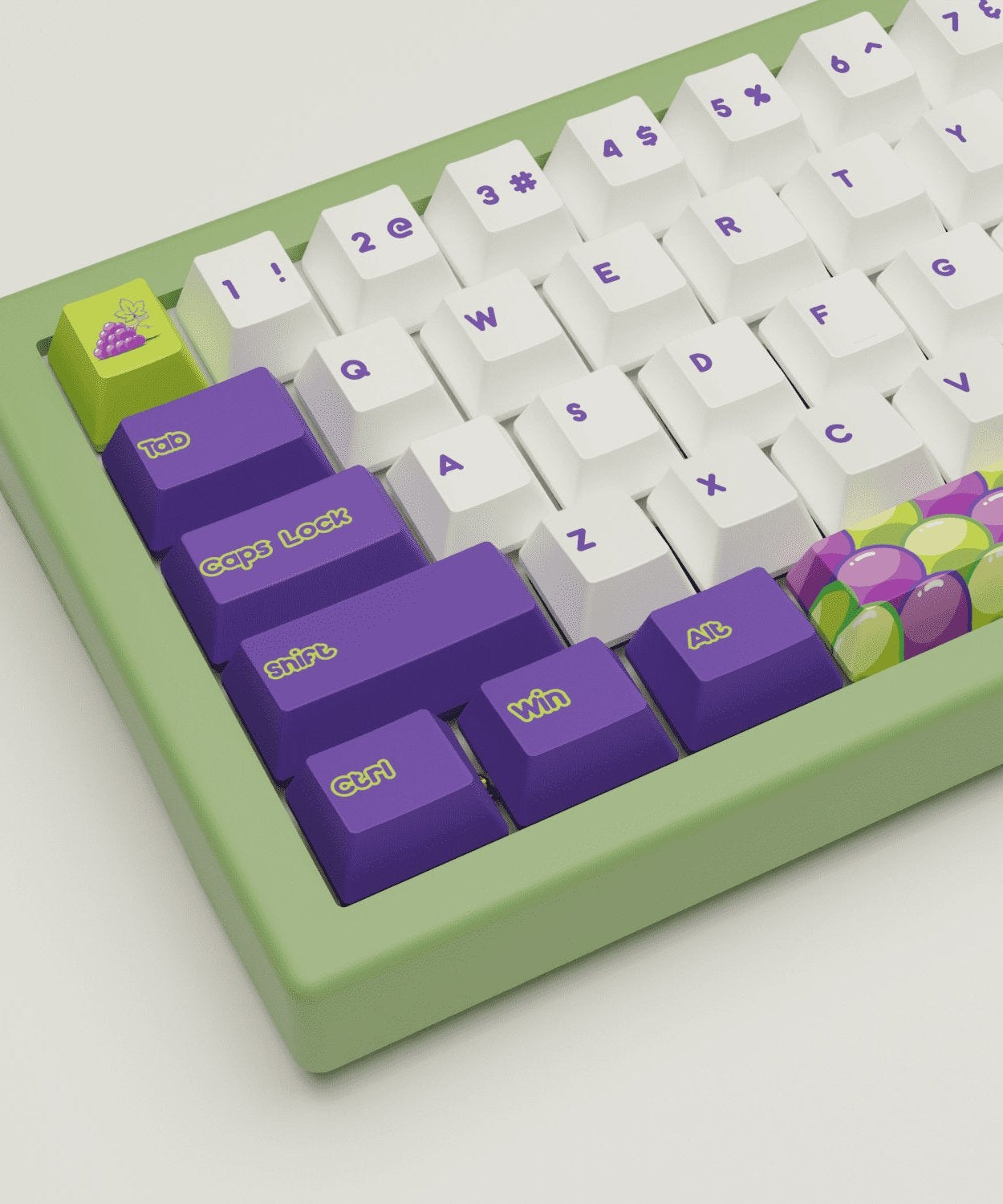 Grape Design Keycaps & Mechanical Keyboard