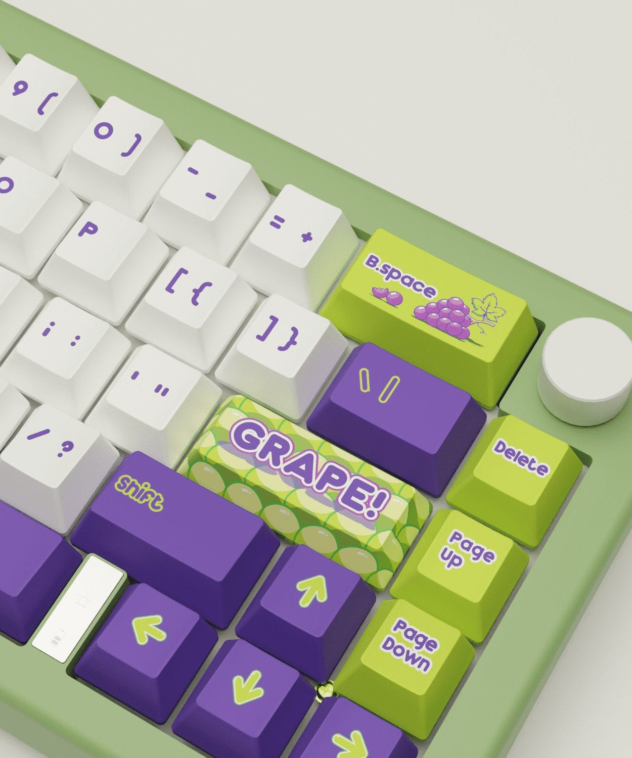 Grape Design Keycaps & Mechanical Keyboard