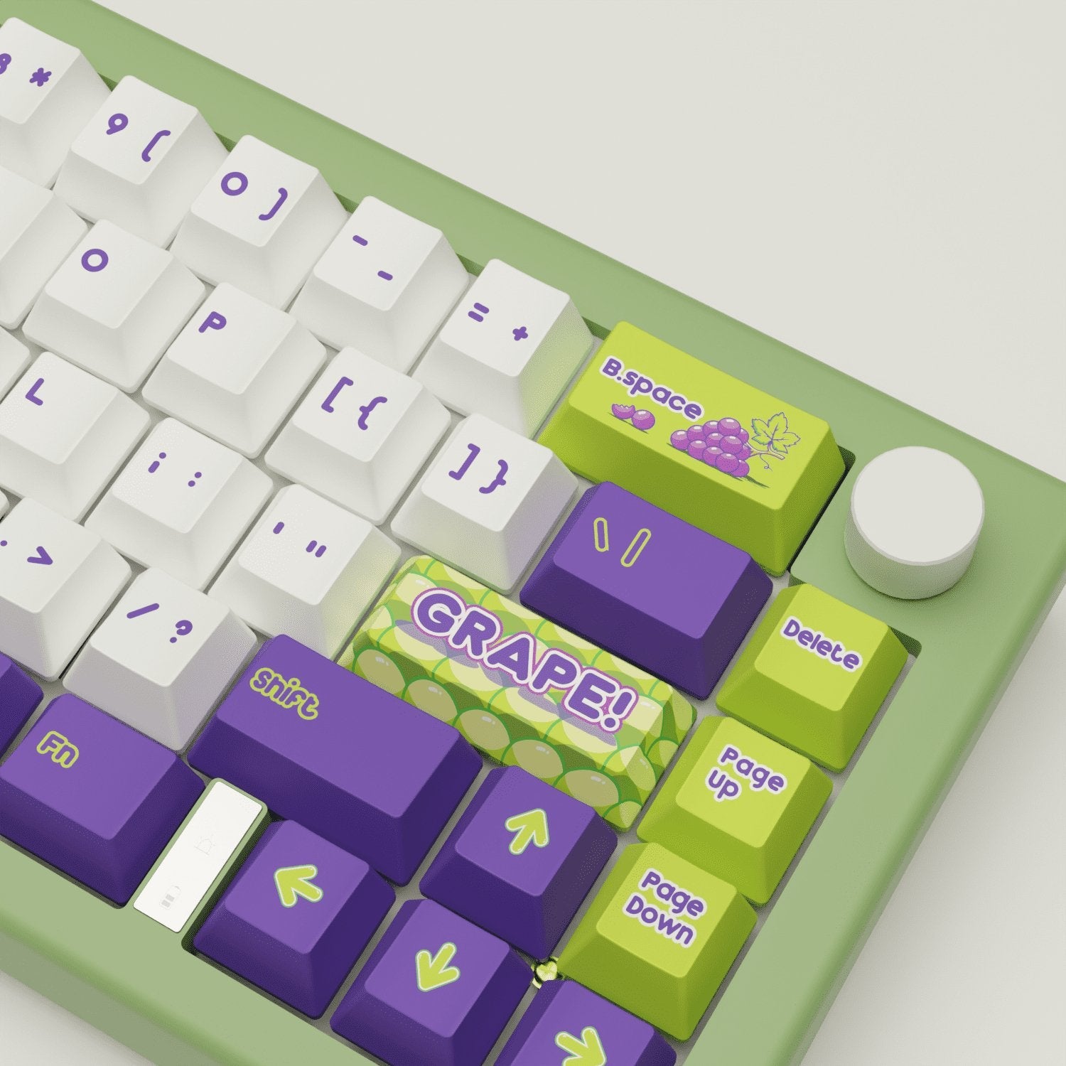 Grape Design Keycaps & Mechanical Keyboard