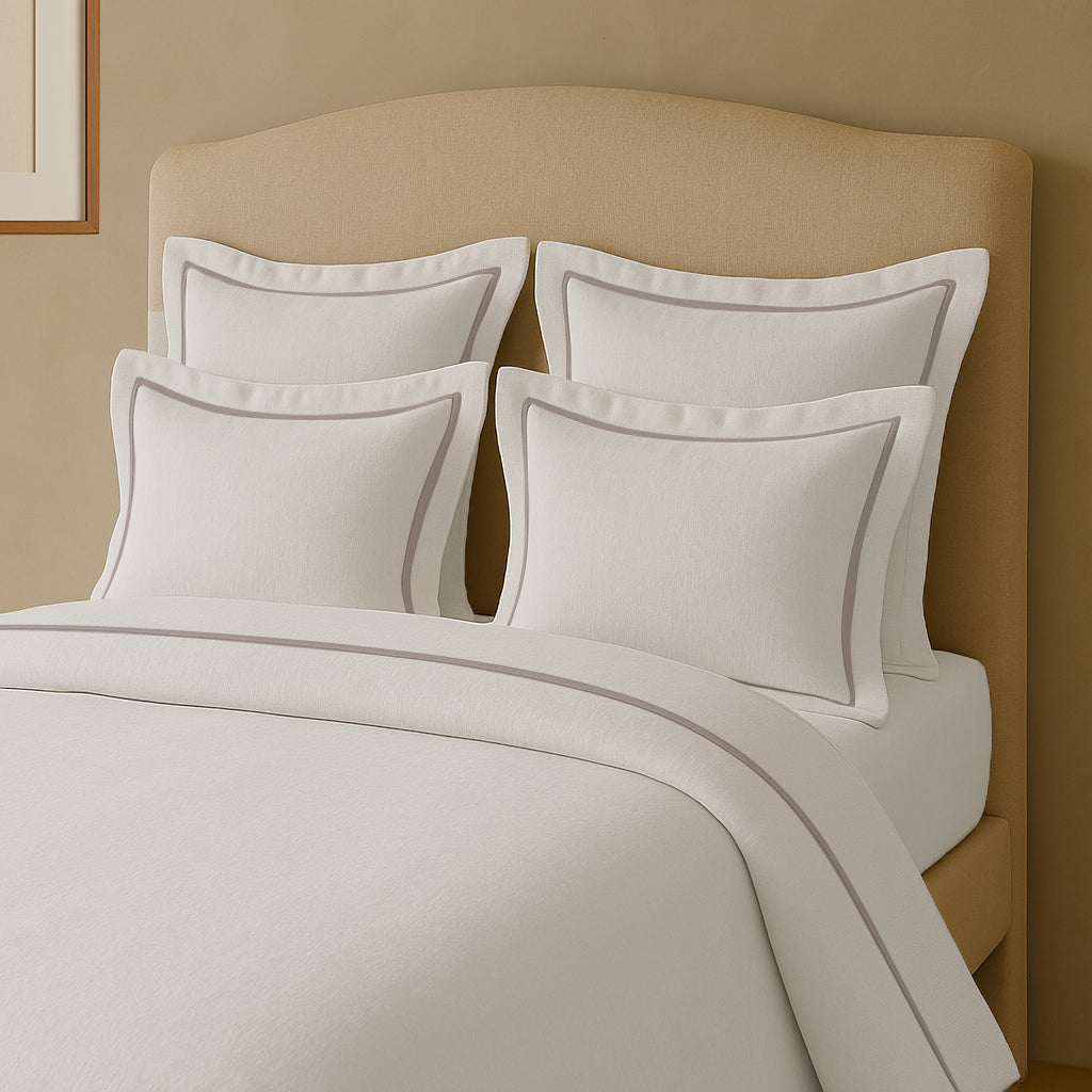 Linen Frame Trim Duvet Cover Set