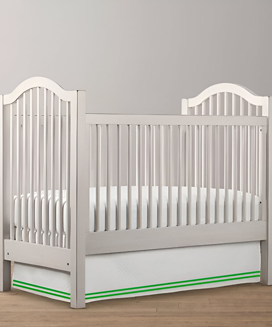 Double Embroidery Cotton Crib Skirt