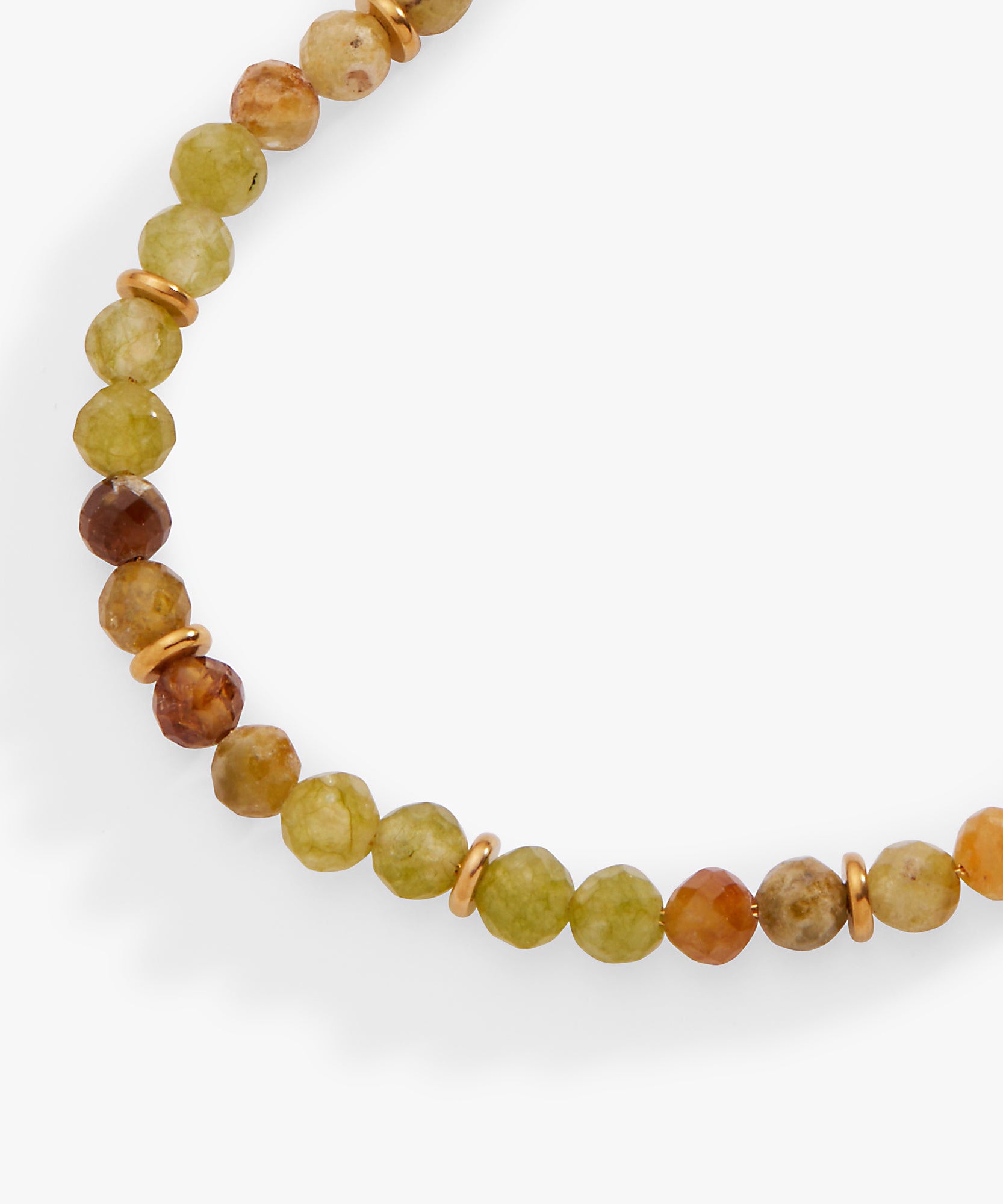 Green Ombre Semi-Precious Beaded Anklet