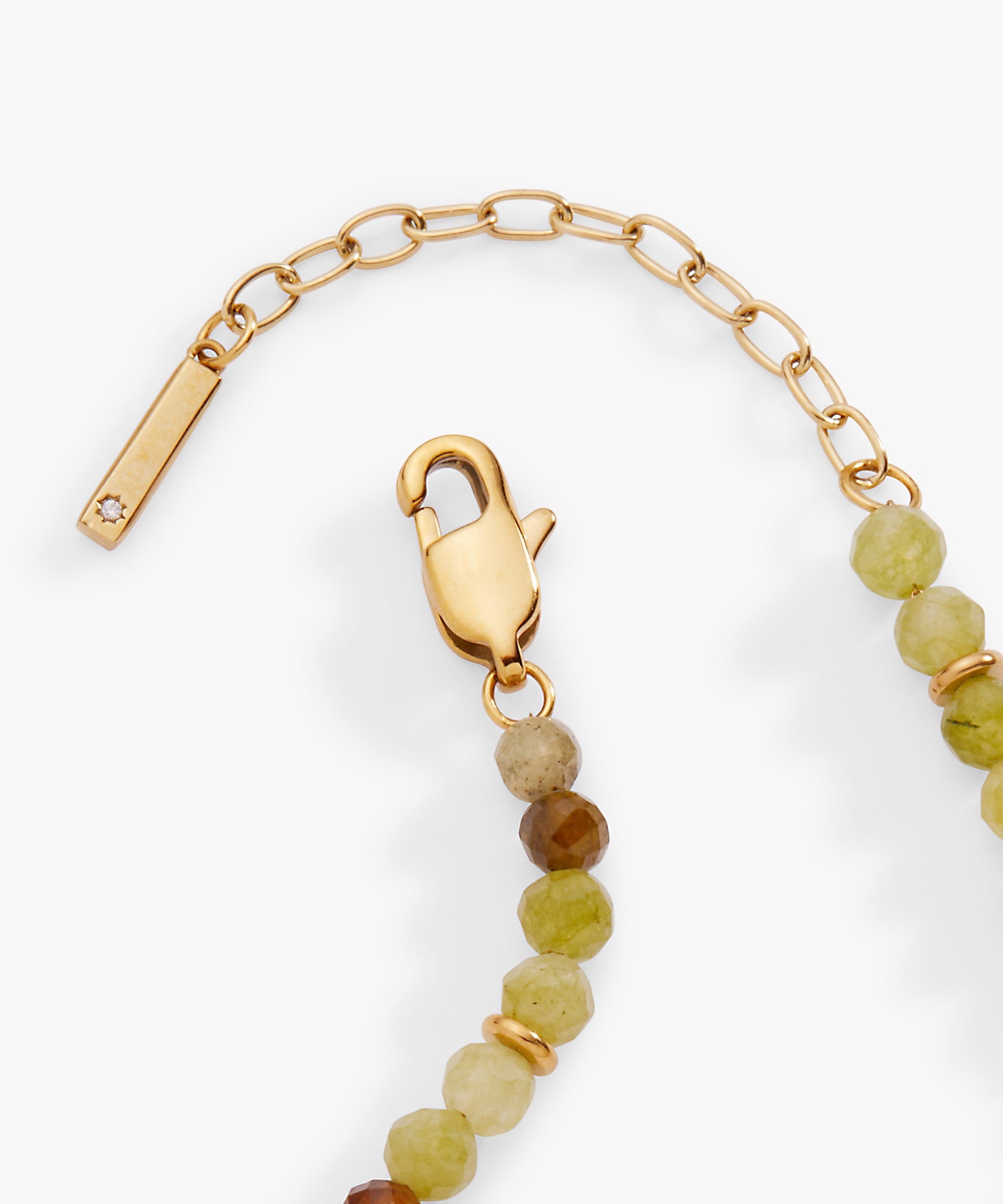 Green Ombre Semi-Precious Beaded Anklet