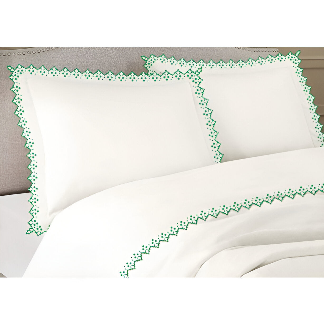 Elegant Flower Embroidered Duvet Cover Set