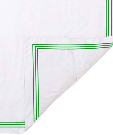 400TC Cotton Triple Edge Embroidery Sateen Solid Duvet Cover Set