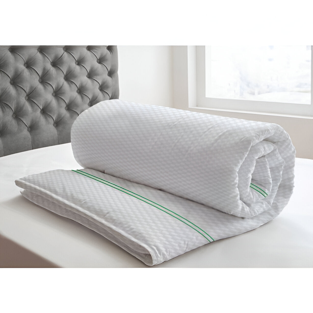 400TC Cotton Double Embroidery Sateen Microcheck Duvet Cover Set
