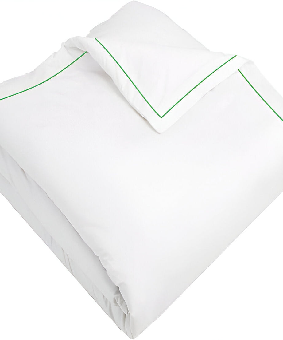 400TC Cotton Single Edge Embroidery Sateen Solid Duvet Cover Set