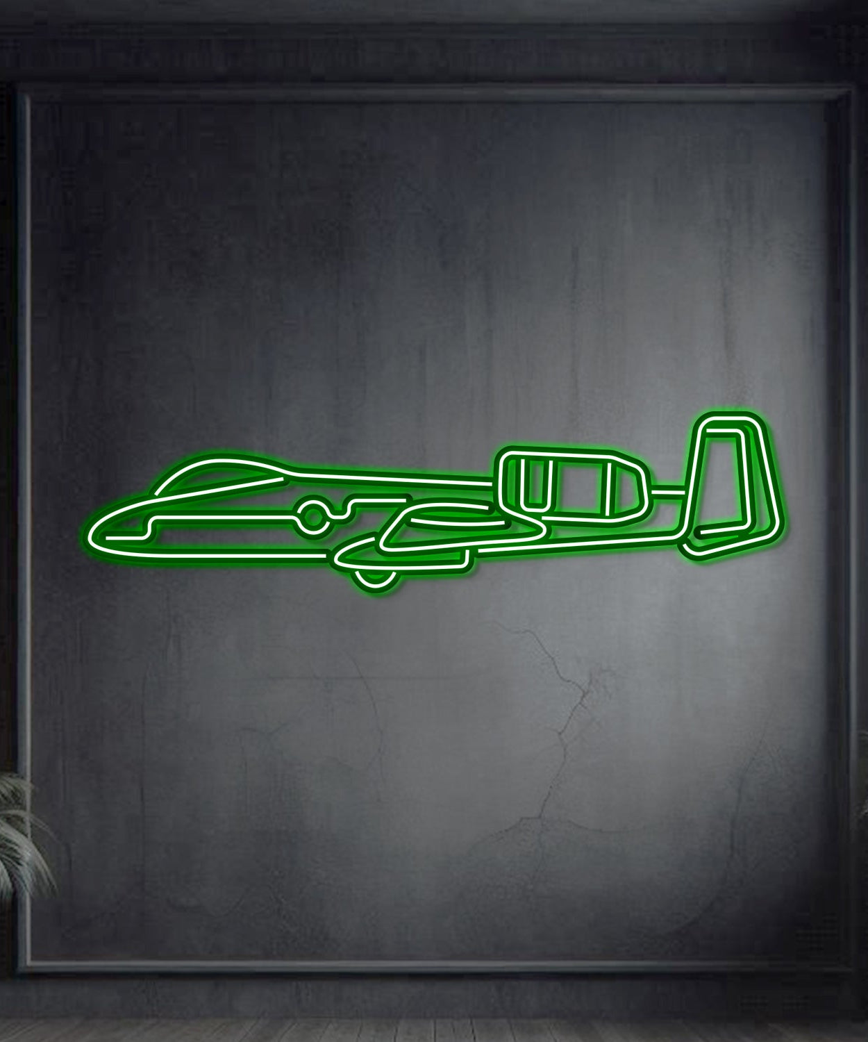 A-10 Thunderbolt 2 Metall-Neon-Wandkunst – NCN0006