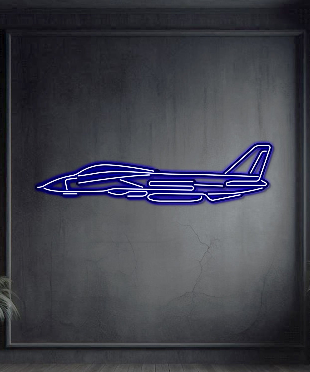 F-14 Tomcat Metall-Neon-Flugzeug Wandkunst – NCN0036