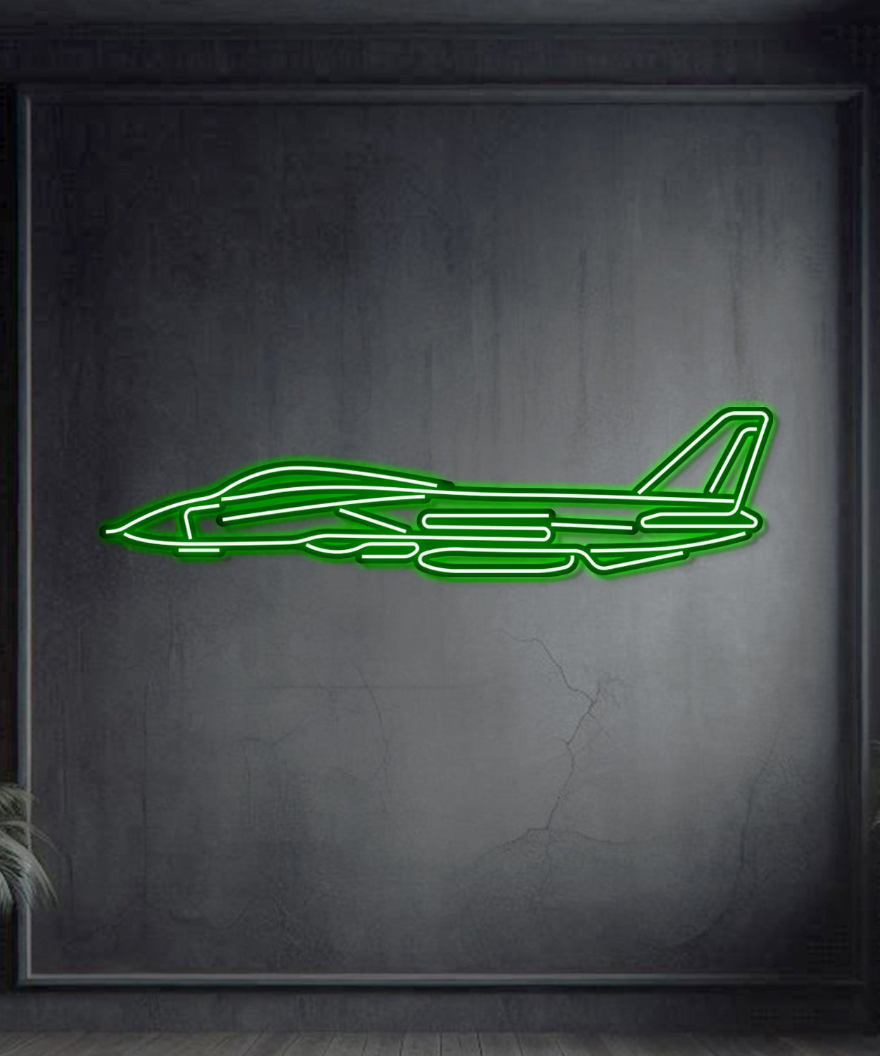 F-14 Tomcat Metall-Neon-Flugzeug Wandkunst – NCN0036