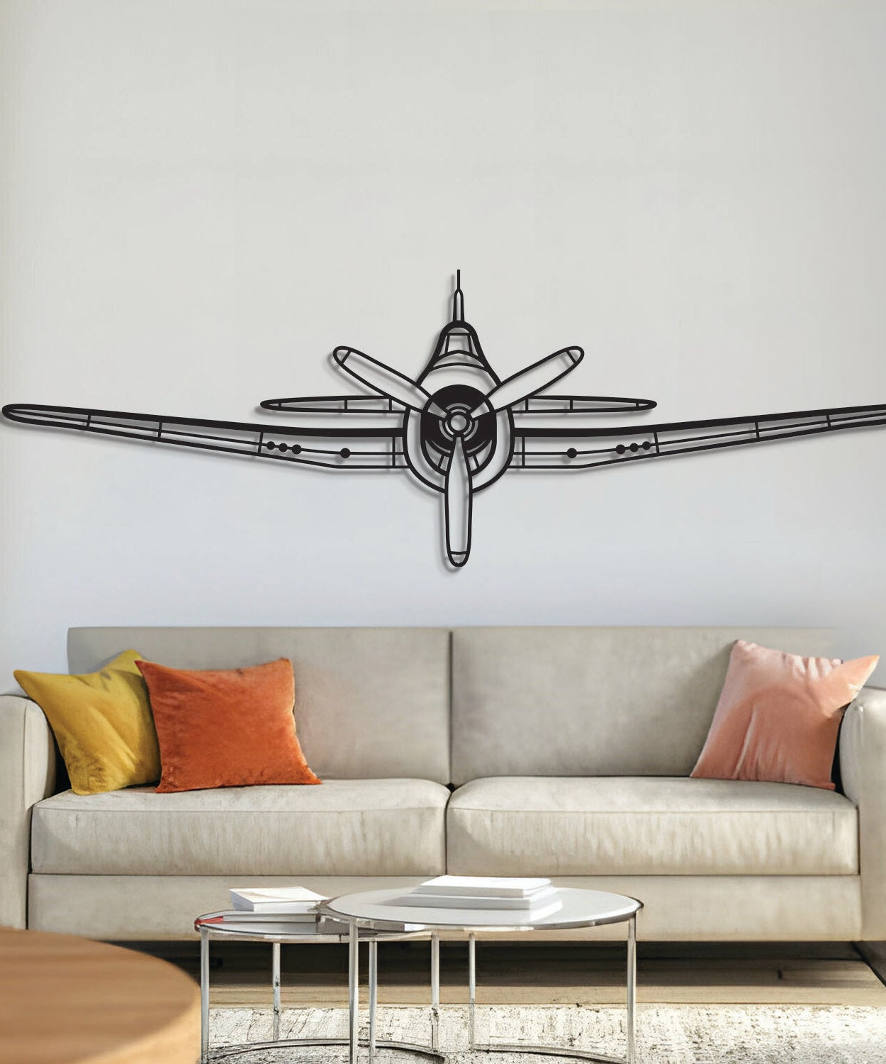 F6F Hellcat Front Metall Flugzeug Wandkunst - NCP0277