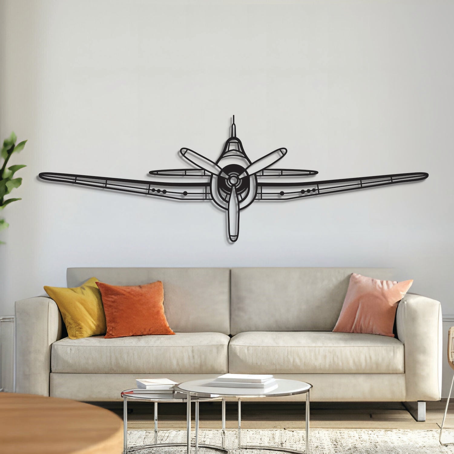 F6F Hellcat Front Metall Flugzeug Wandkunst - NCP0277