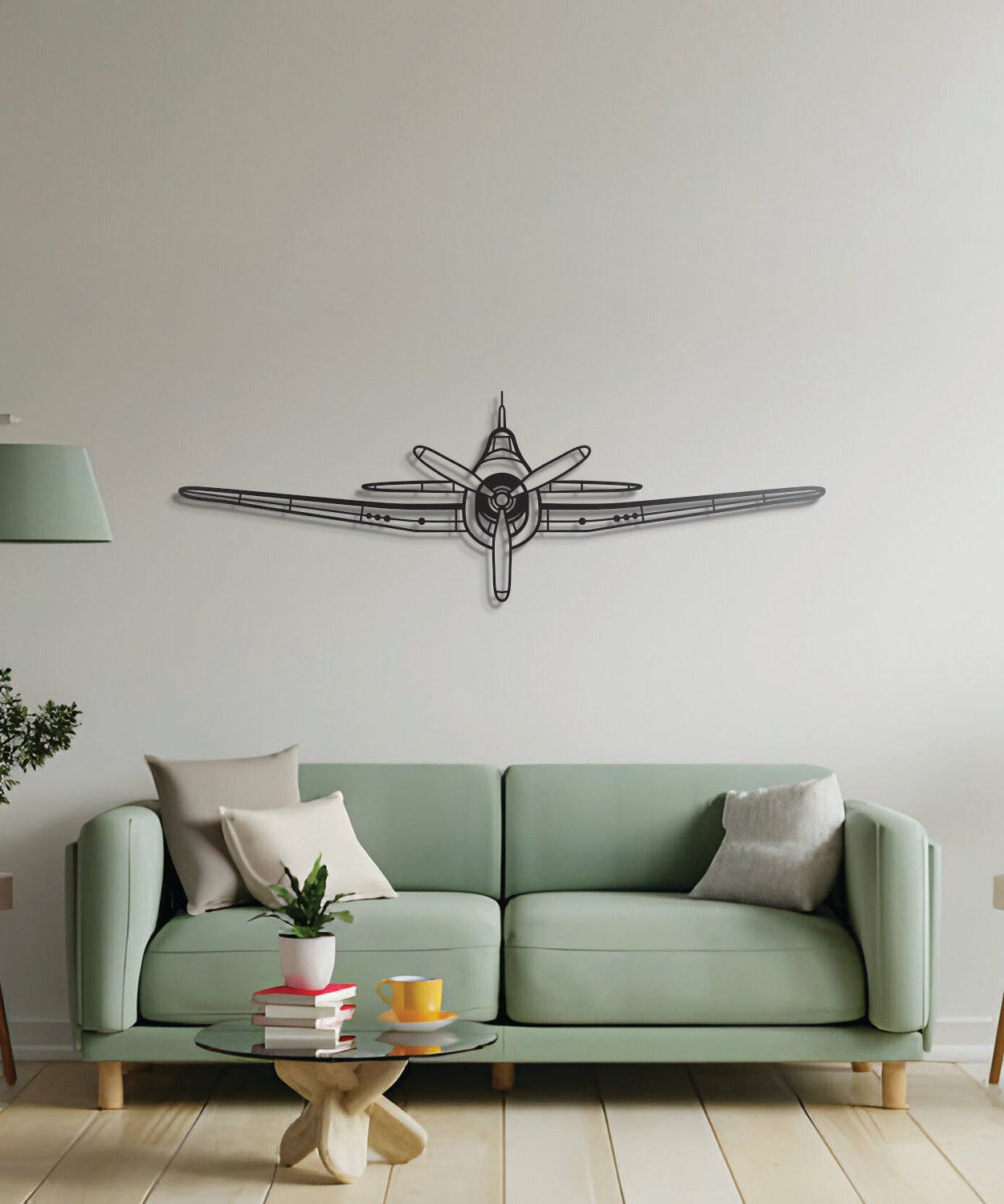 F6F Hellcat Front Metall Flugzeug Wandkunst - NCP0277