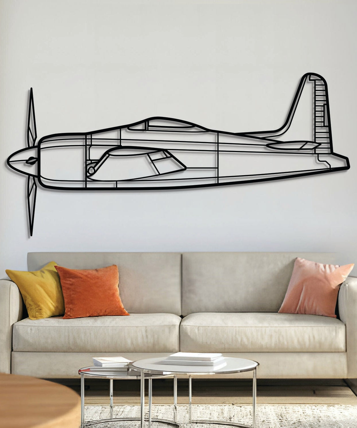 F8F Bearcat Metallflugzeug Wandkunst - NCP0278