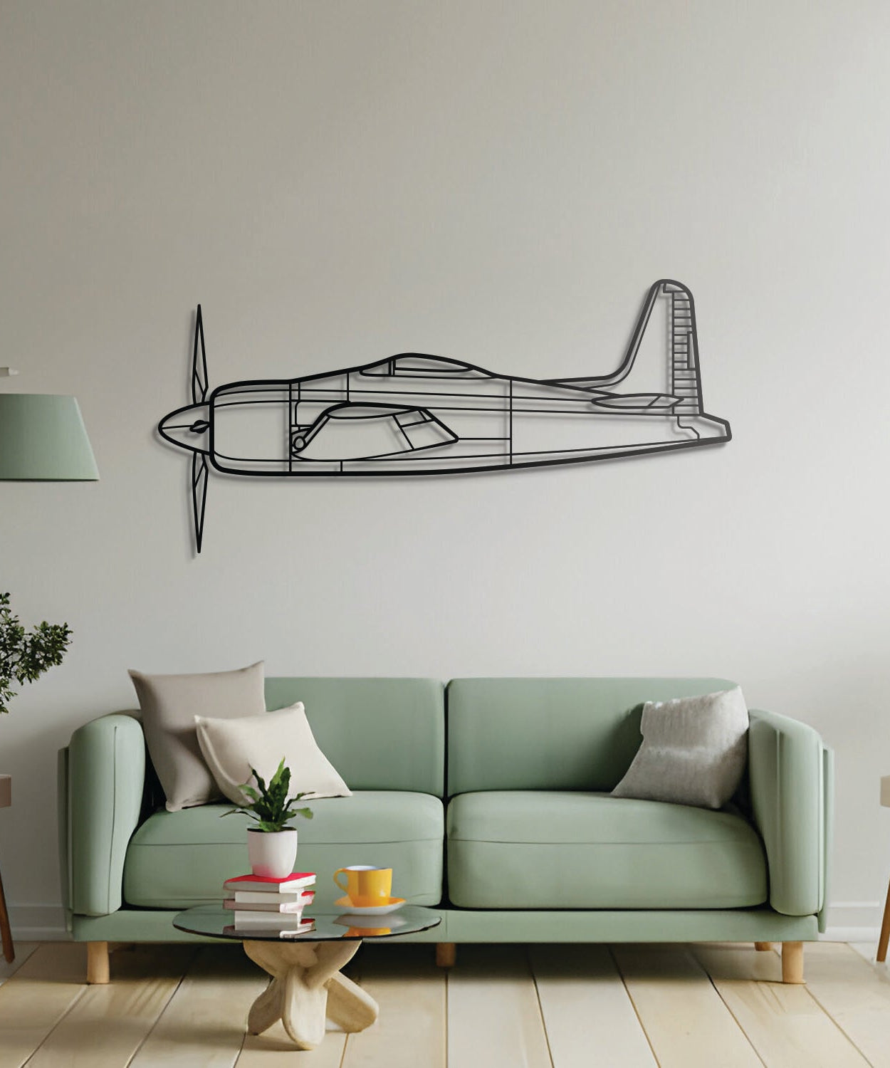 F8F Bearcat Metallflugzeug Wandkunst - NCP0278