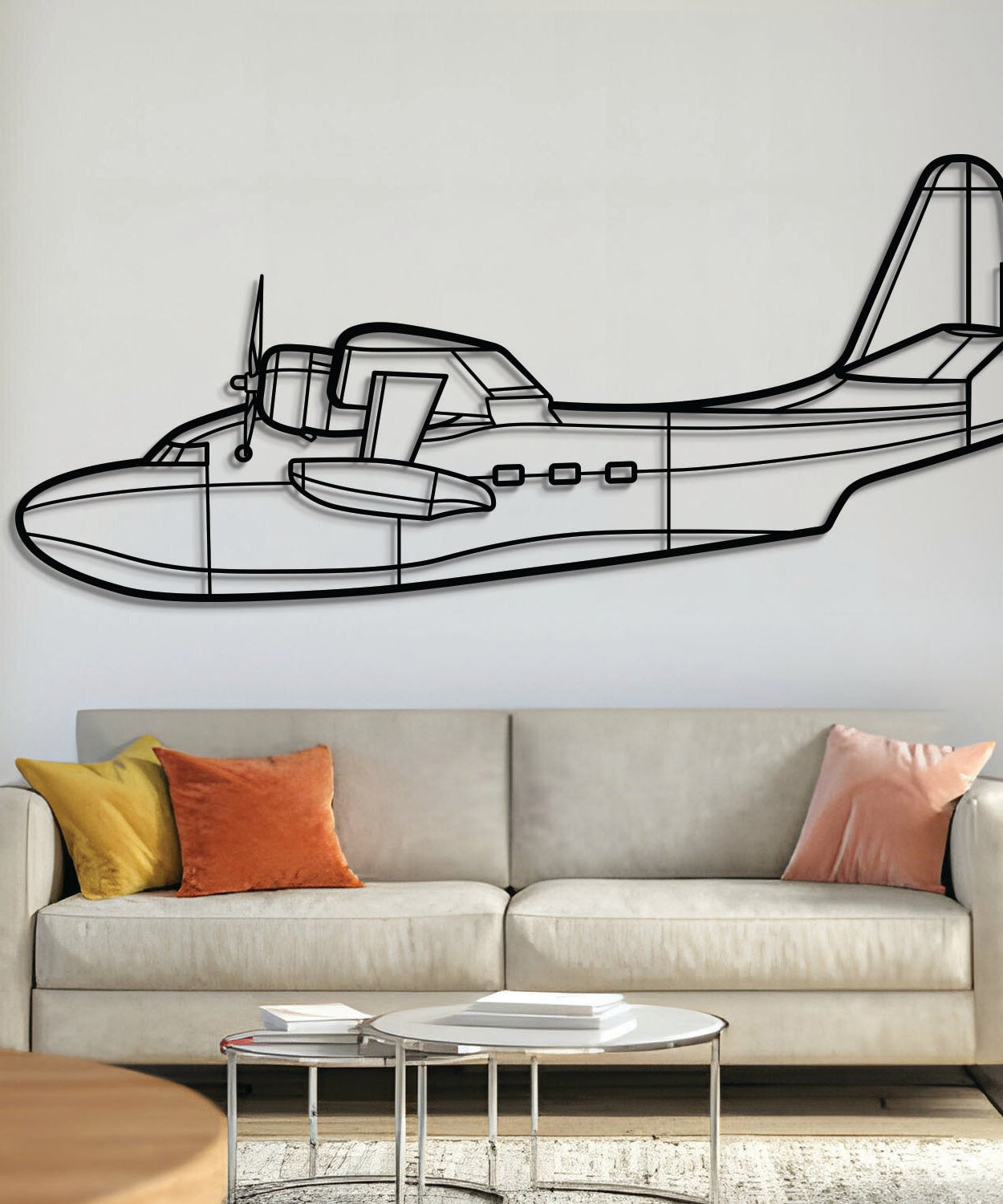 HU-16B Albatross Metall-Flugzeug Wandkunst – NCP0230