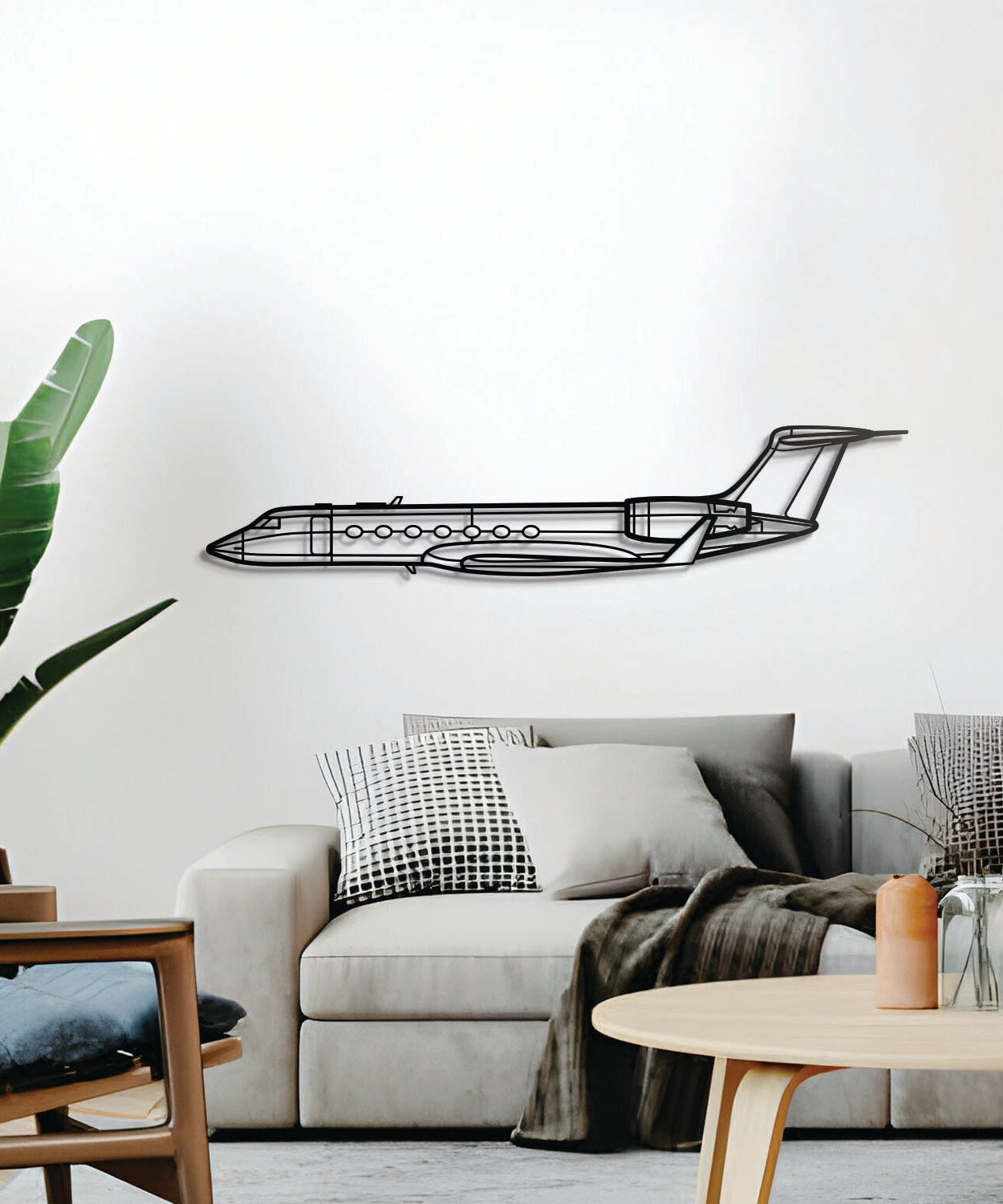 G550 Metallflugzeug Wandkunst - NCP0089