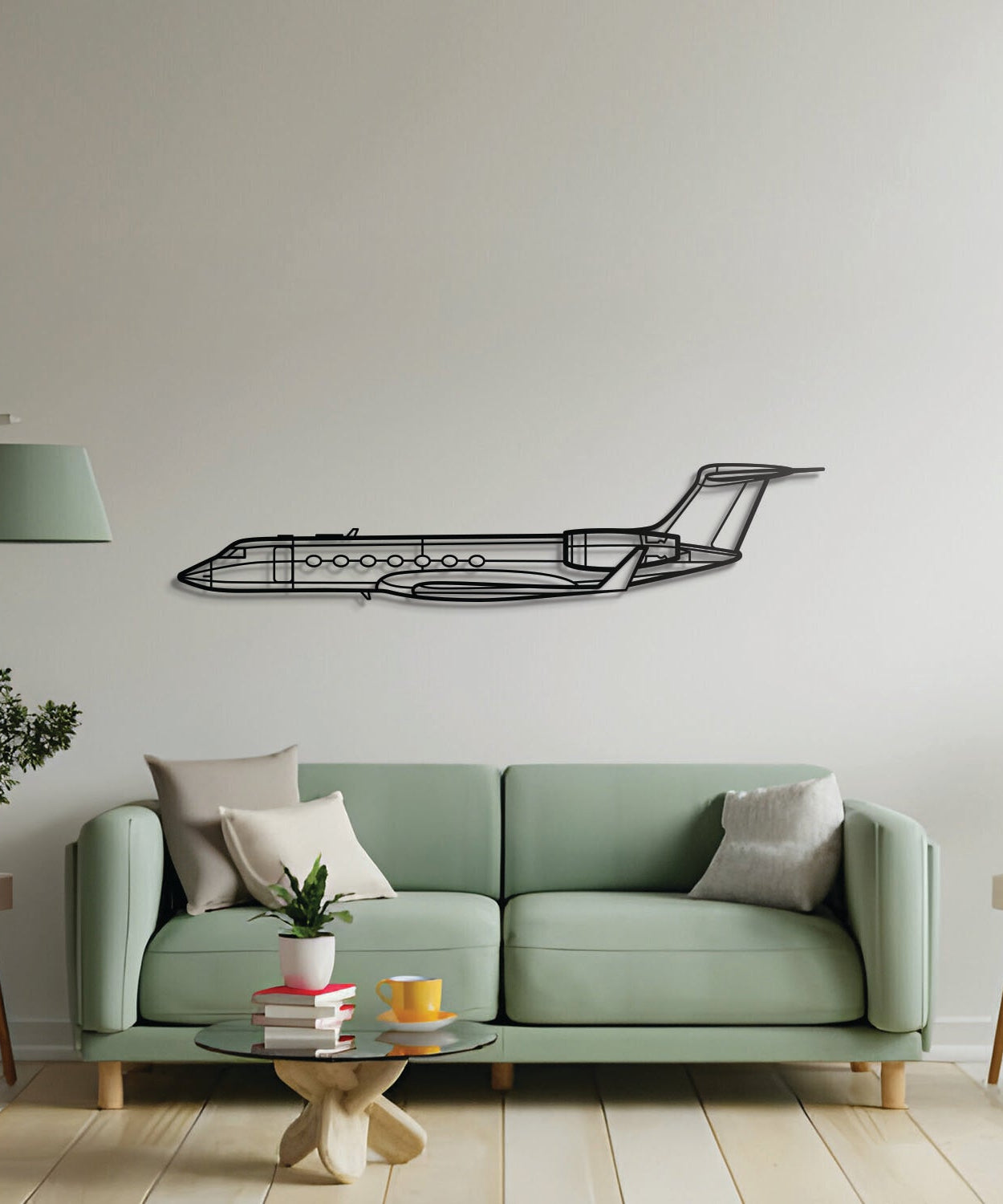 G550 Metallflugzeug Wandkunst - NCP0089