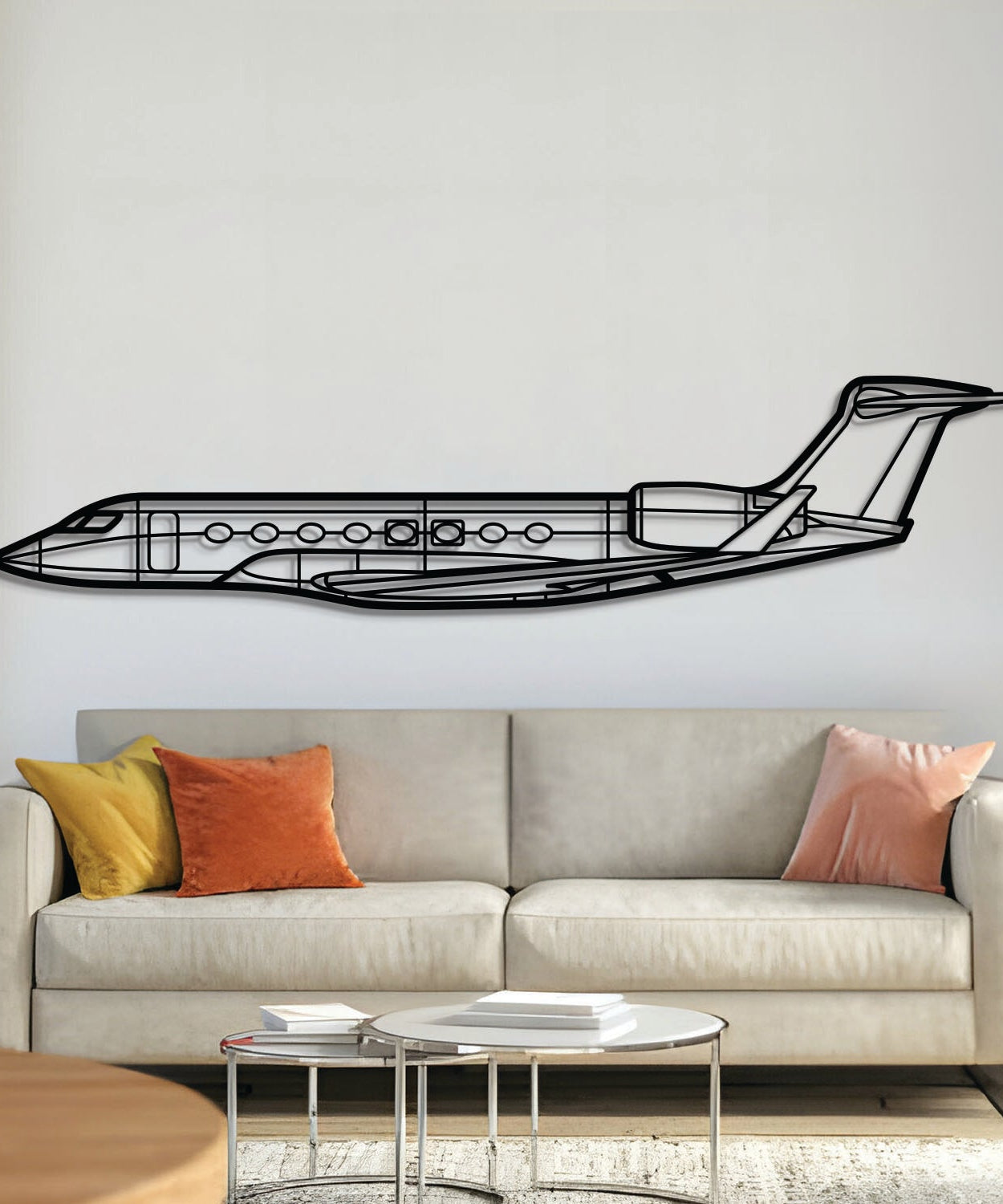 G650 Metallflugzeug Wandkunst - NCP0090