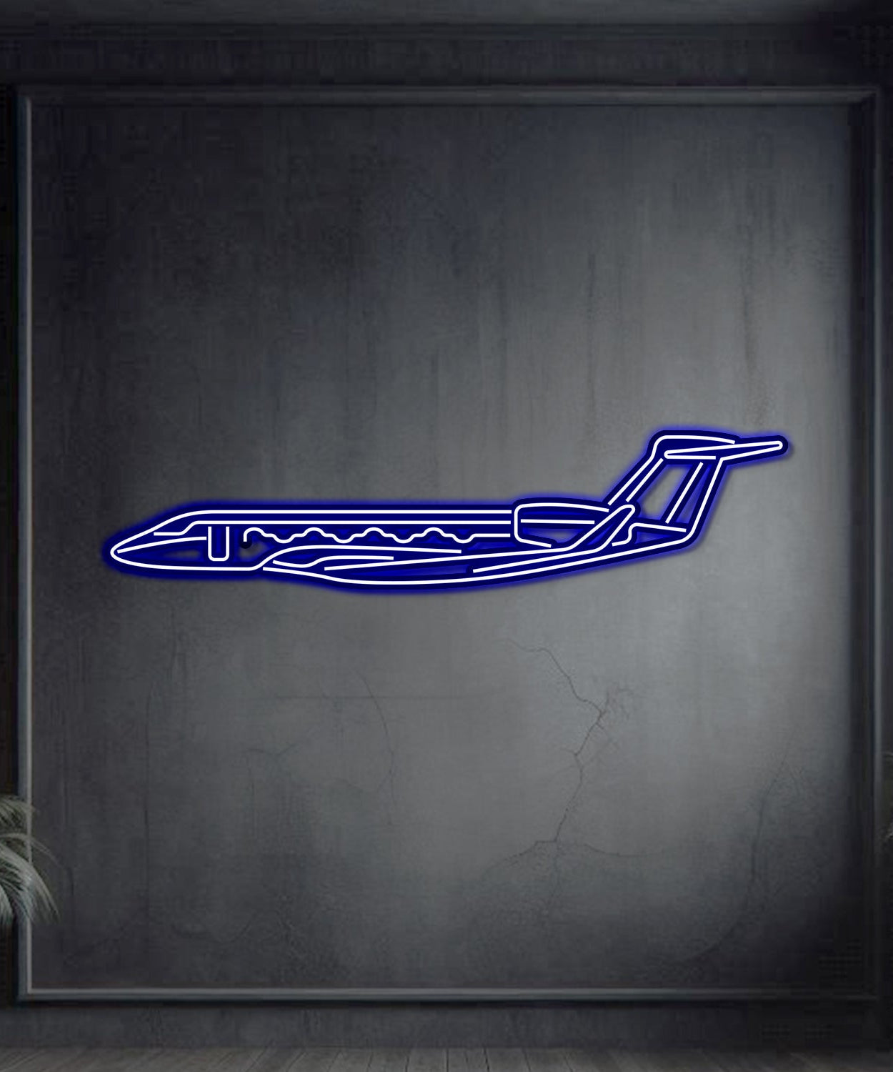 G650 Metall-Neon-Flugzeug Wandkunst - NCN0047