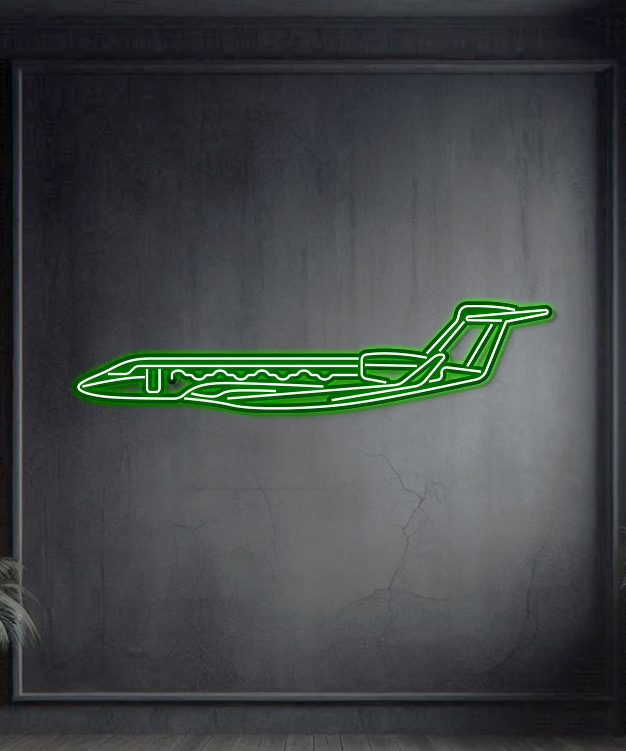 G650 Metall-Neon-Flugzeug Wandkunst - NCN0047