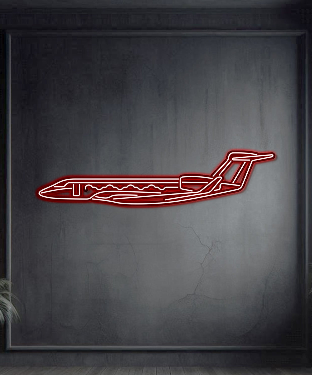 G650 Metall-Neon-Flugzeug Wandkunst - NCN0047