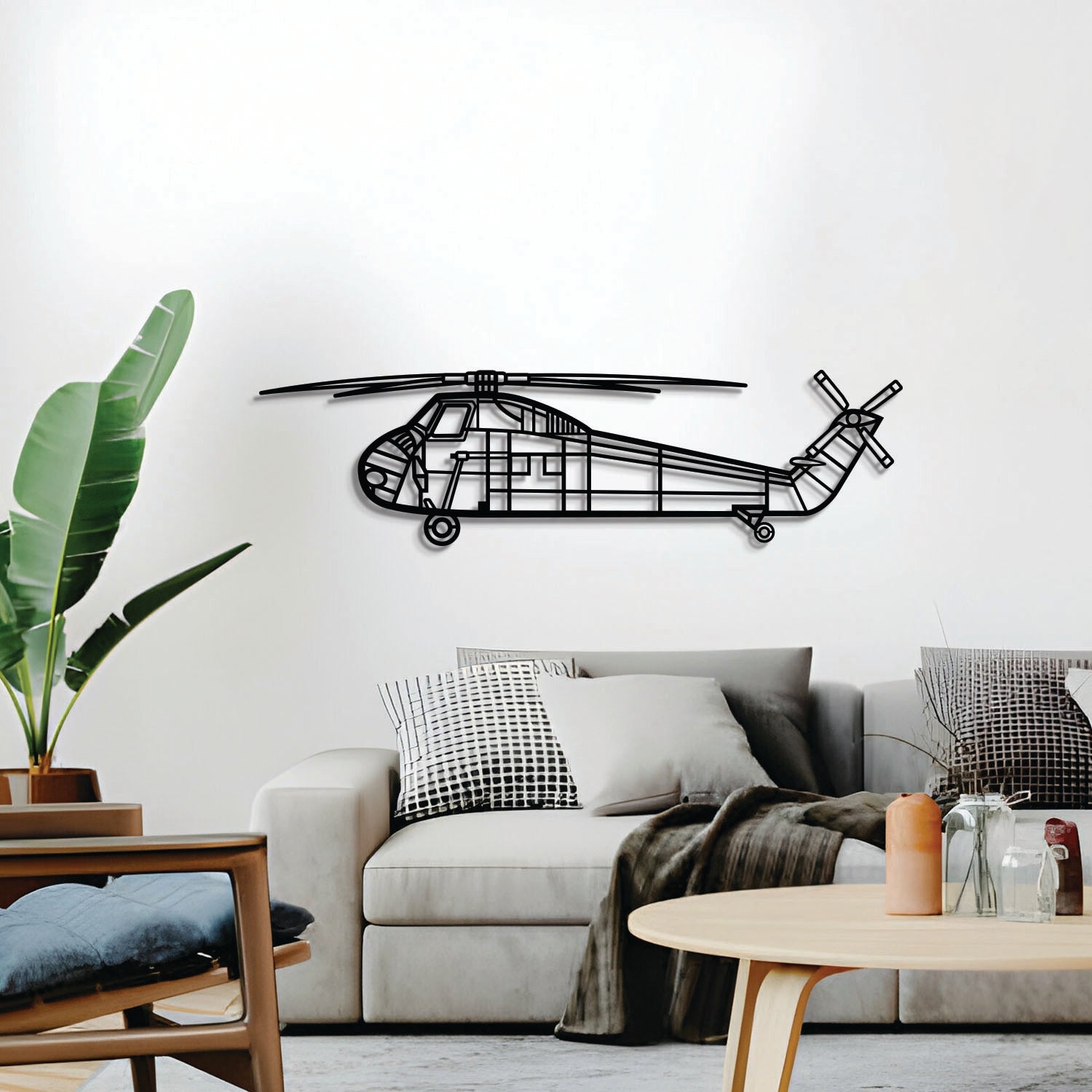H-34 Metallflugzeug Wandkunst - NCP0570