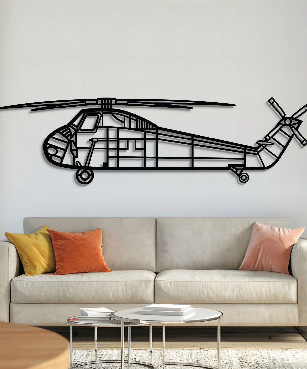 H-34 Metallflugzeug Wandkunst - NCP0570