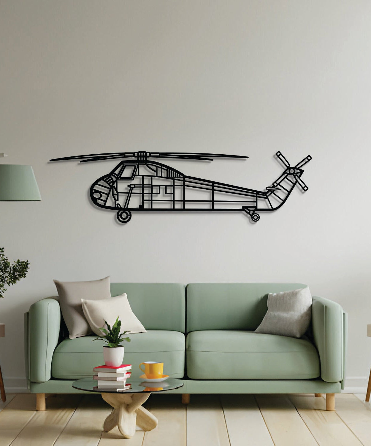 H-34 Metallflugzeug Wandkunst - NCP0570