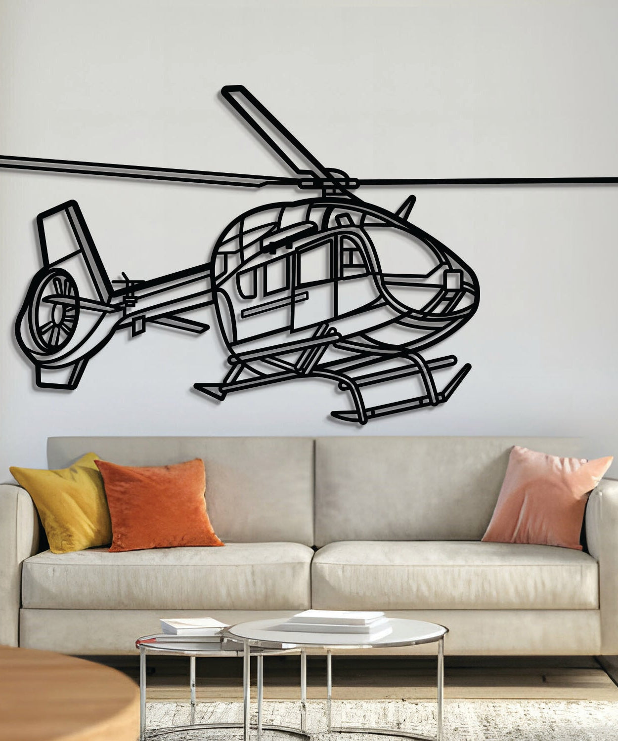 H145M LUH SOF Winkel Metall Flugzeug Wandkunst - NCP0571