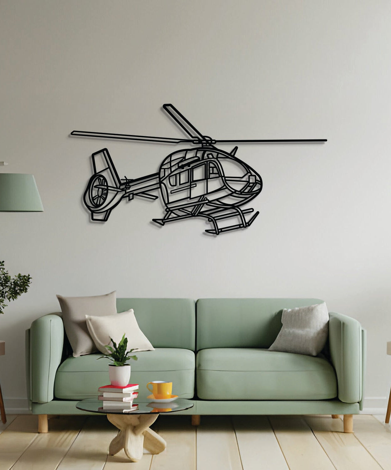 H145M LUH SOF Winkel Metall Flugzeug Wandkunst - NCP0571