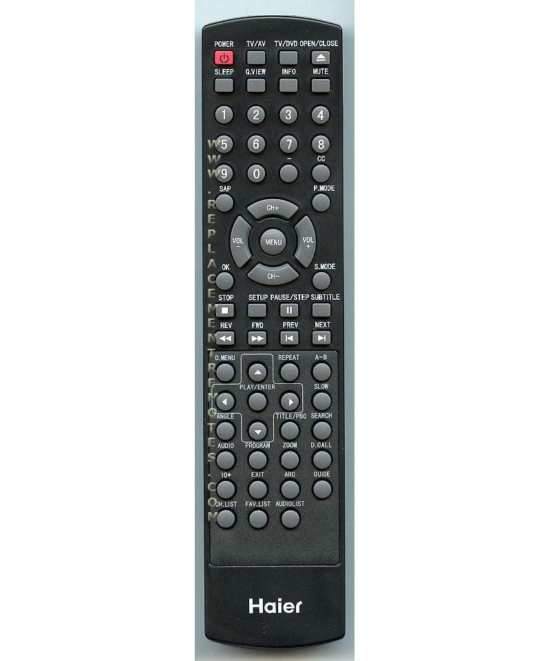 Haier TV562075 TV/DVD Remote Control