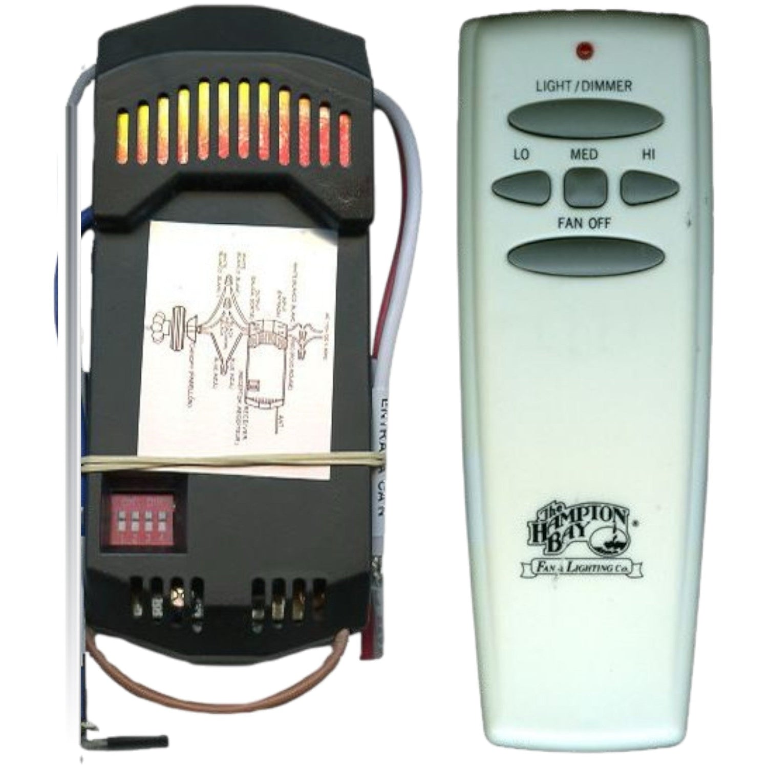 Substitute for Hampton Bay FAN28R HD5 KIT Ceiling Fan Remote Control Kit [RR7079TKIT]