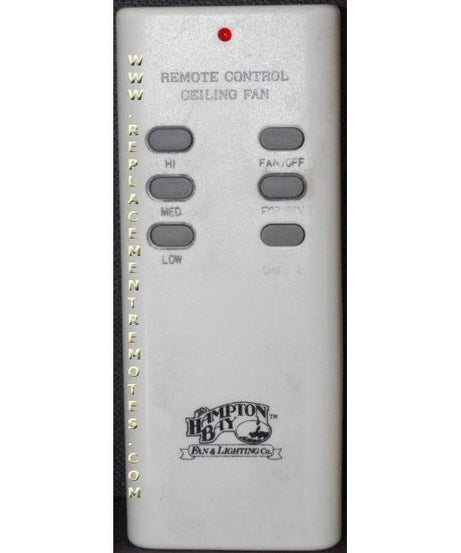Substitute for Hampton Bay UC7030T Ceiling Fan Remote Control [RR7078TR]