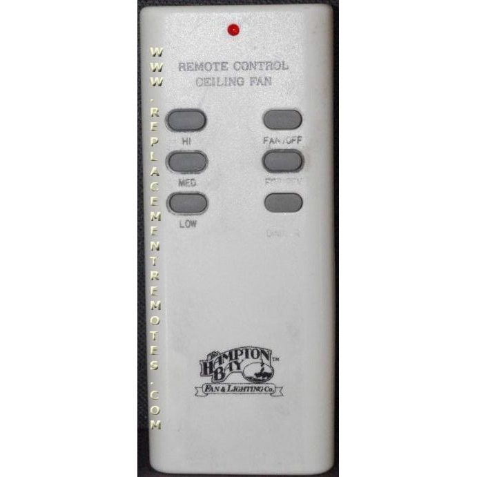 Substitute for Hampton Bay UC7030T Ceiling Fan Remote Control [RR7078TR]