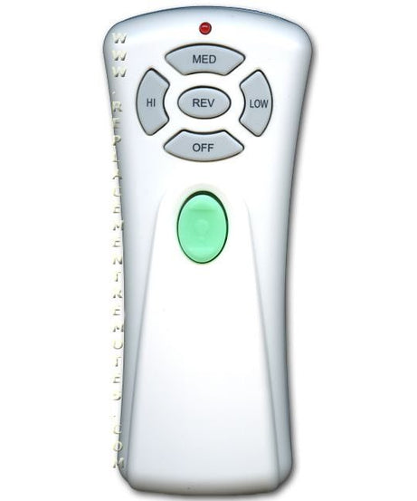 Substitute for Hampton Bay UC7080T CHQ7080T Ceiling Fan Remote Control [RR7080T]