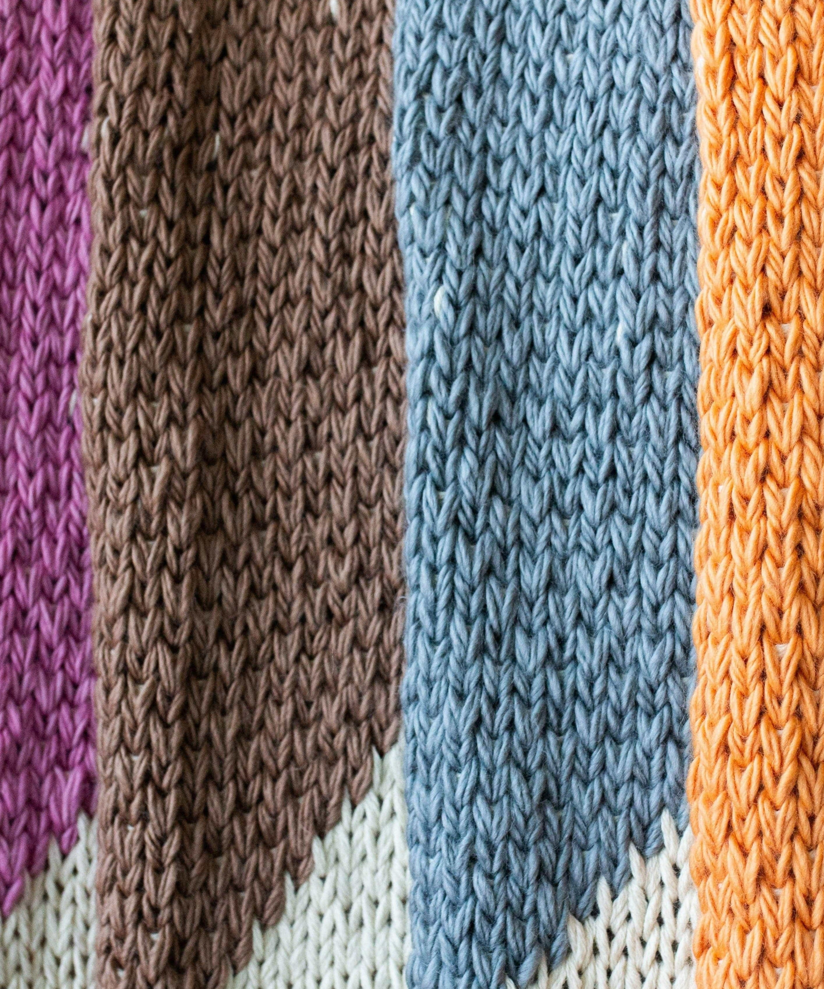 Hand-Knitted Merino Wool Heart Throw Blanket