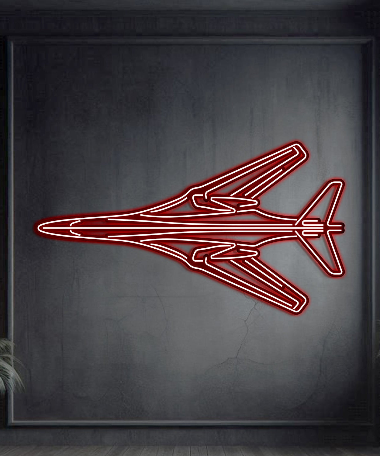 B-1B Lancer Top Metal Neon Wandkunst - NCN0015