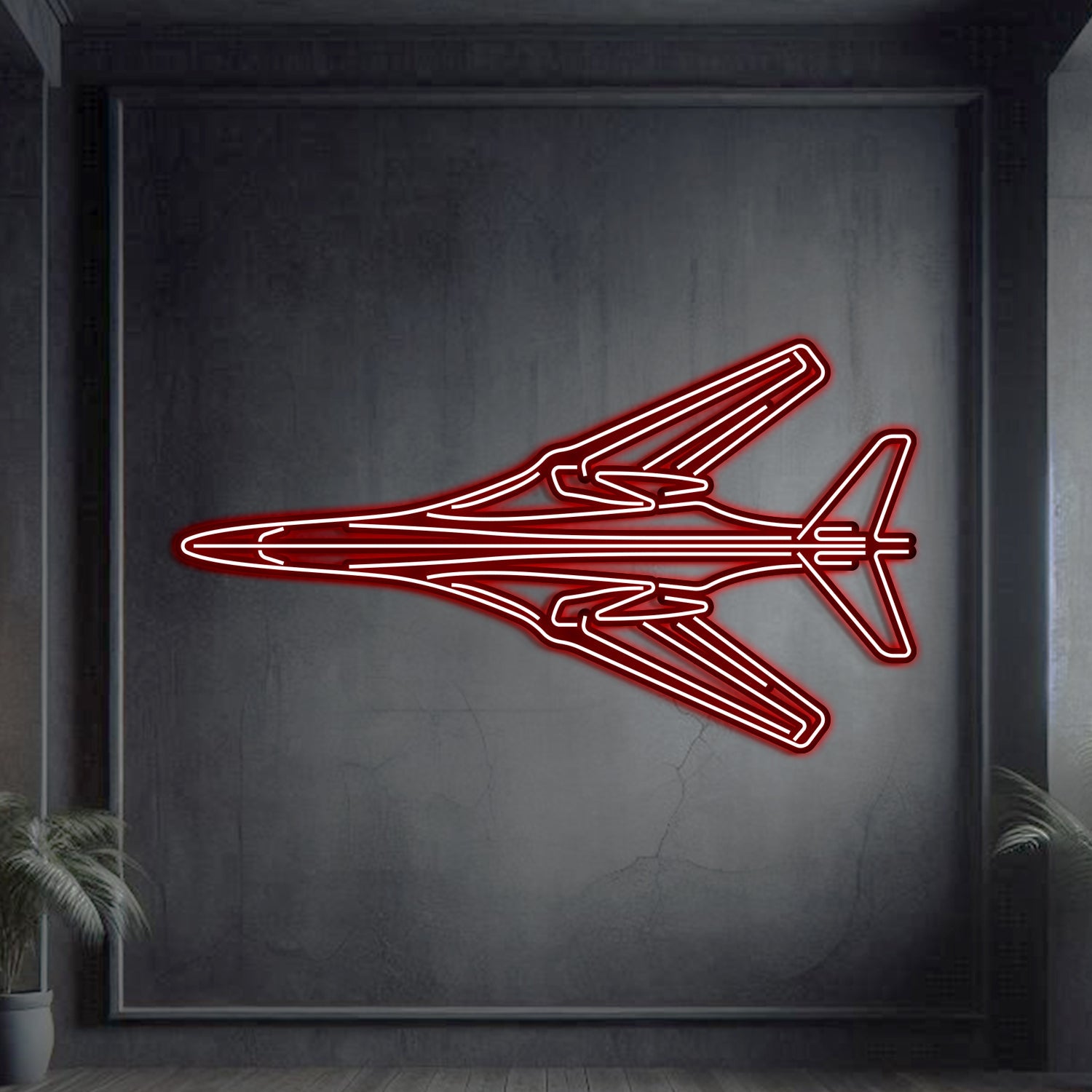 B-1B Lancer Top Metal Neon Wandkunst - NCN0015