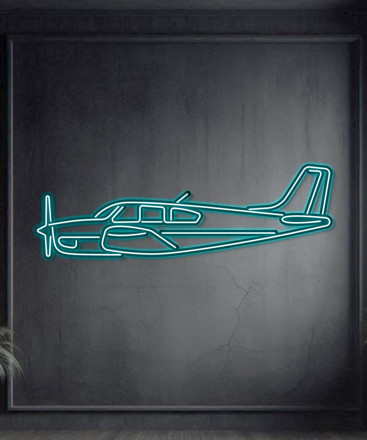 Bonanza F33A Metall-Neon-Wandkunst – NCN0017