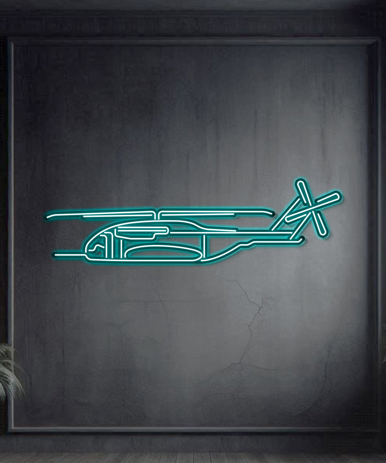 CH-53K King Stallion Metall Neon Flugzeug Wandkunst - NCN0023