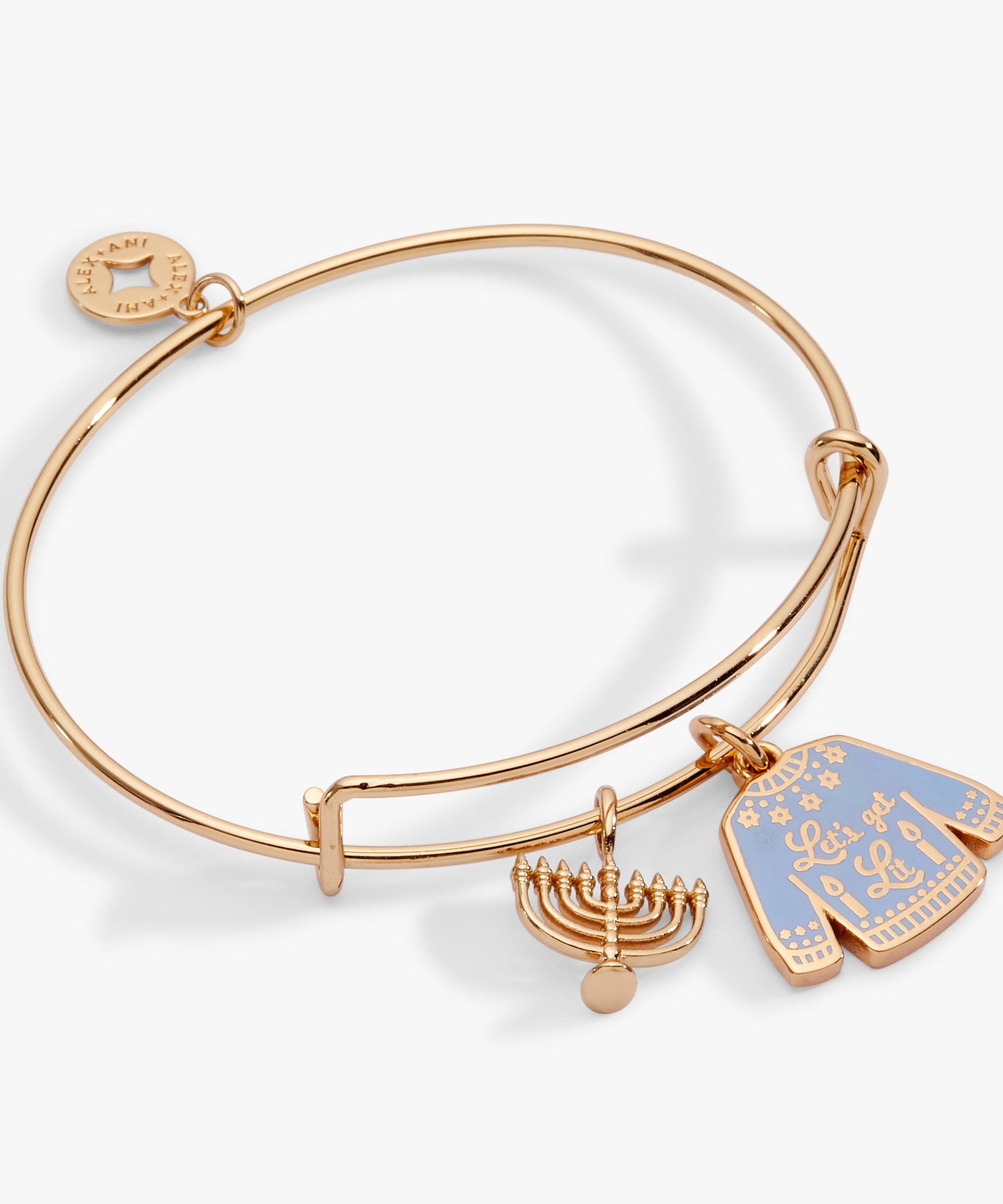 Hanukkah 'Let's Get Lit' Ugly Sweater & Menorah Bangle