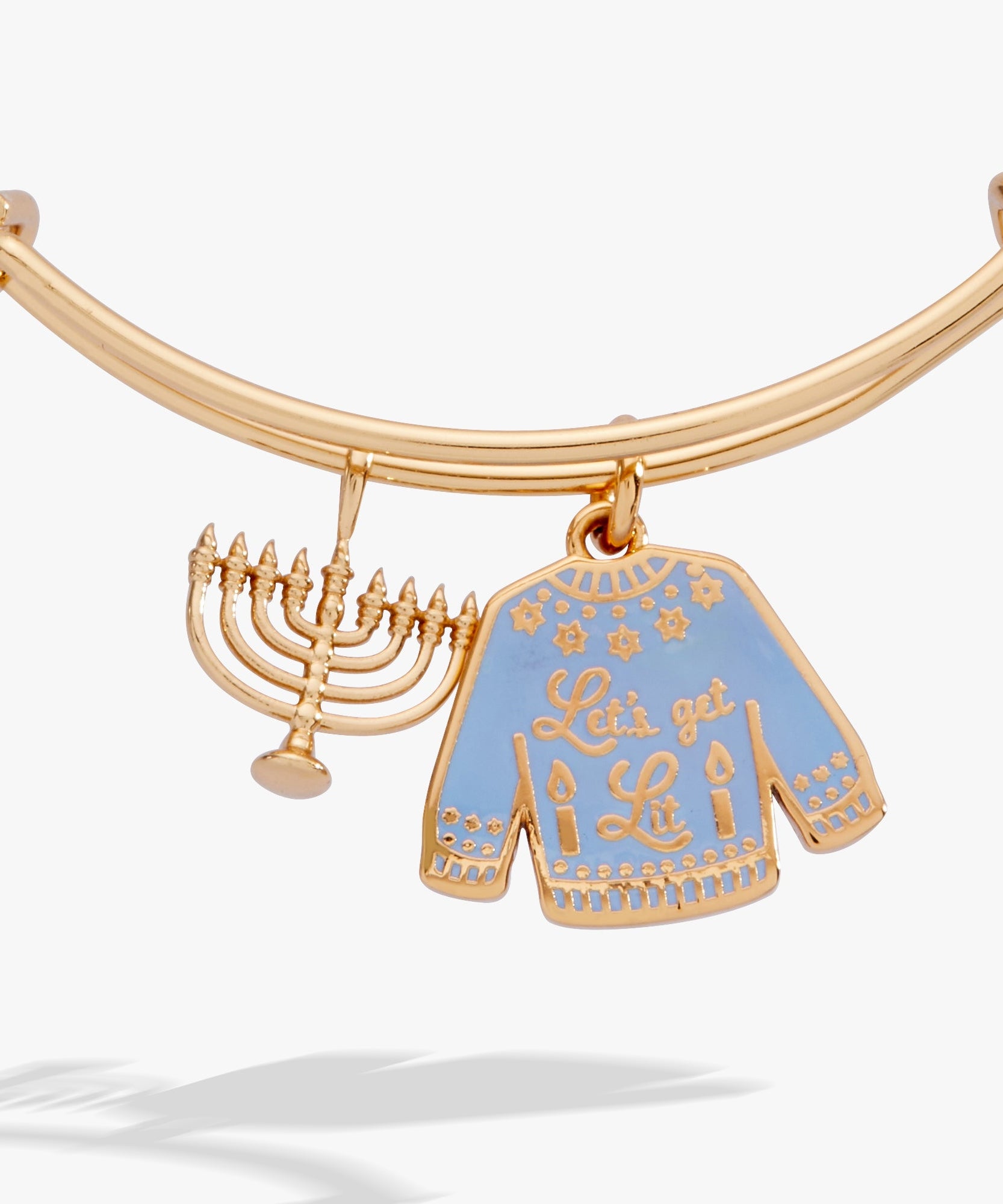 Hanukkah 'Let's Get Lit' Ugly Sweater & Menorah Bangle