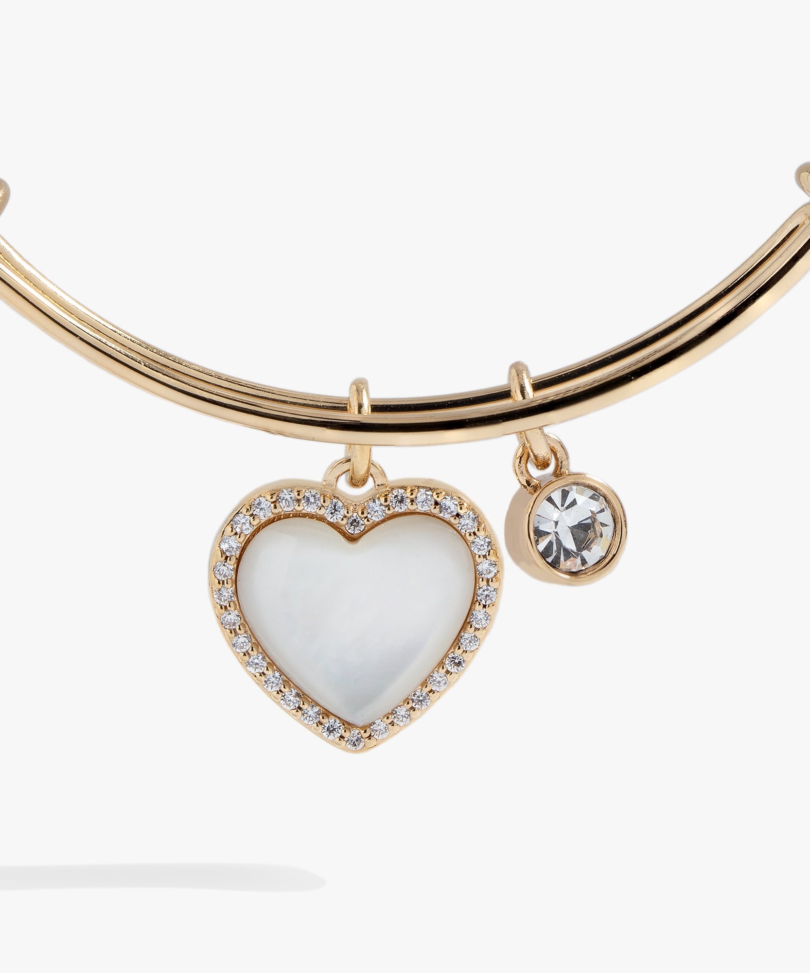 Mother of Pearl Heart Anniversary Bangle
