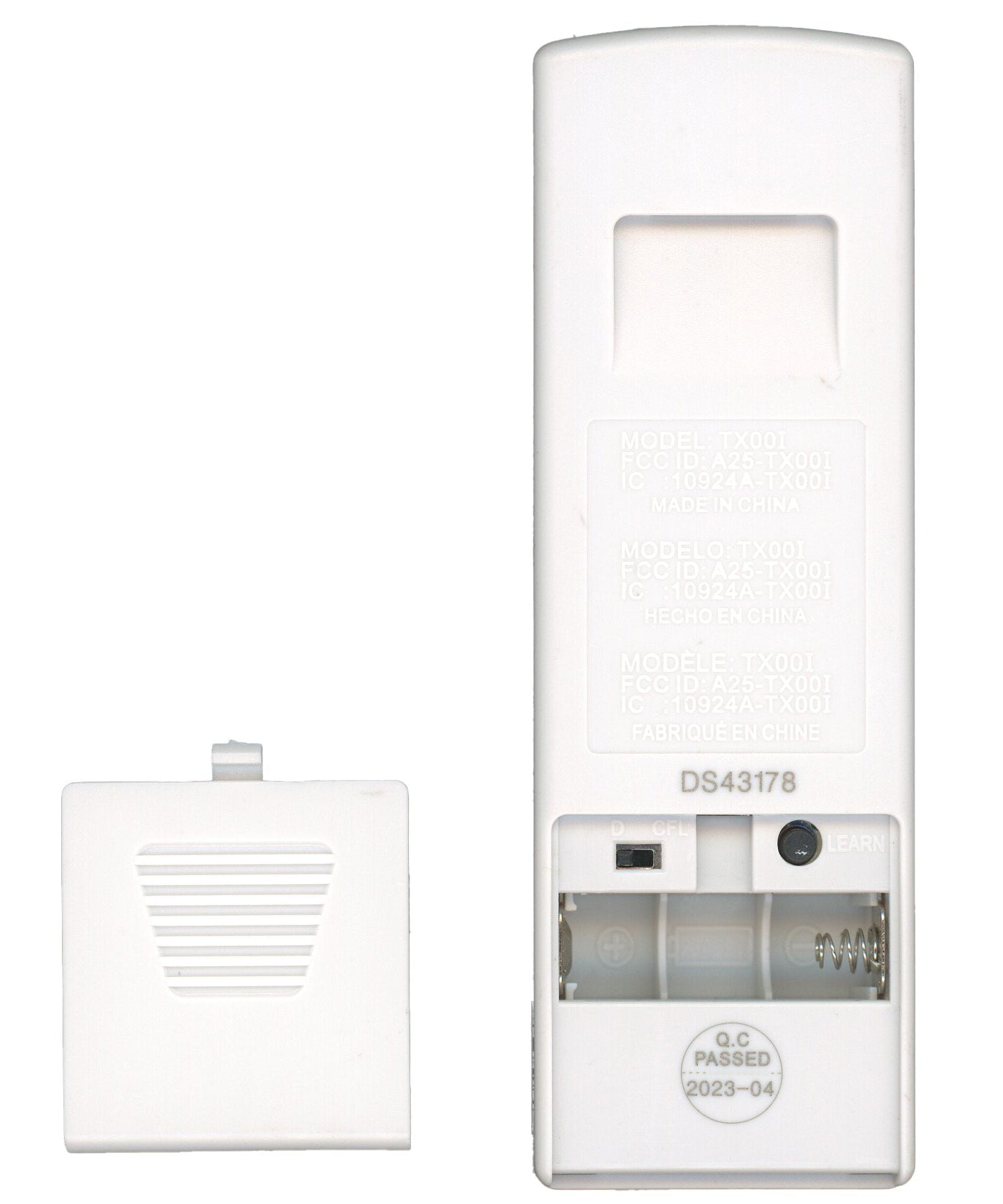Harbor Breeze A25TX00I Ceiling Fan Remote Control - A25-TX00I