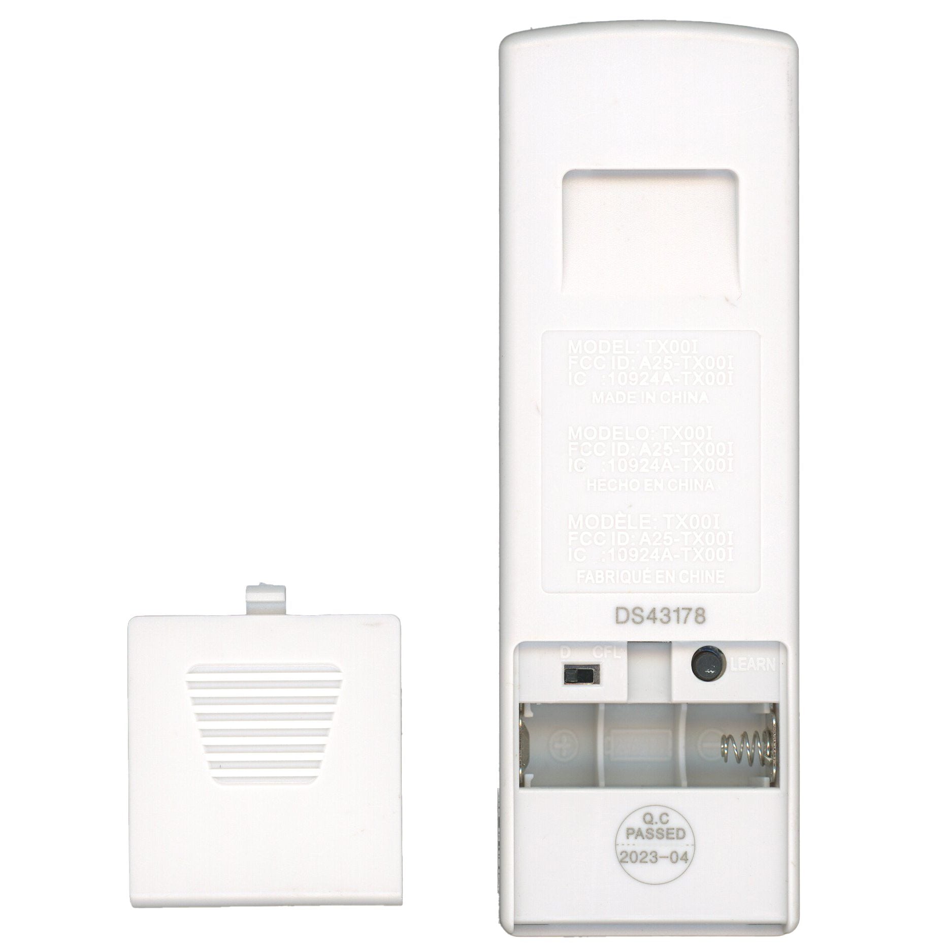 Harbor Breeze A25TX00I Ceiling Fan Remote Control - A25-TX00I