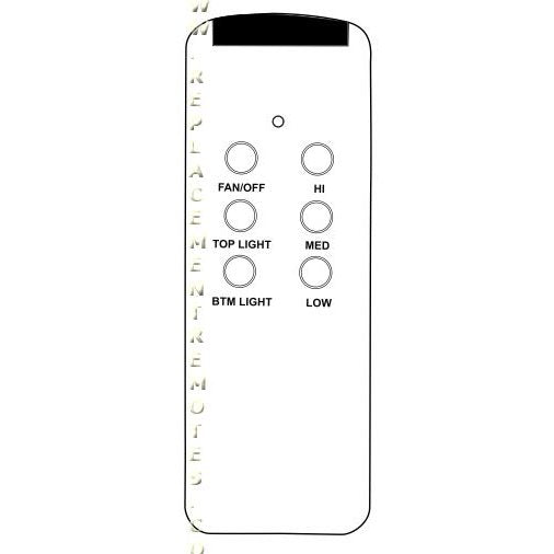 Substitute for Harbor Breeze HAR001 Ceiling Fan Remote Control [RR7078TUDL]