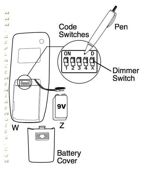 Substitute for Harbor Breeze HAR001 Ceiling Fan Remote Control [RR7078TUDL]